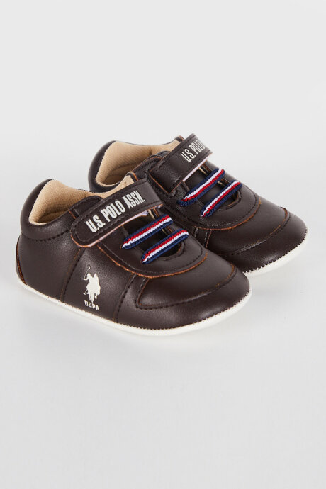 U.S. Polo Assn. Erkek Bebek Pamuklu Pigment Baskılı Yazlık Regular Fit Kahverengi Ayakkabı USB1310-B-V3 - 3
