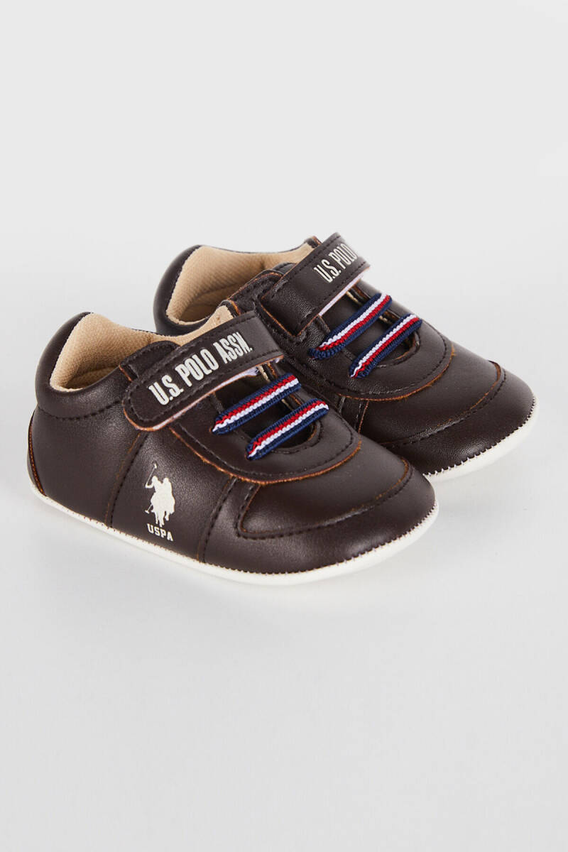 U.S. Polo Assn. Erkek Bebek Pamuklu Pigment Baskılı Yazlık Regular Fit Kahverengi Ayakkabı USB1310-B-V3 - 3