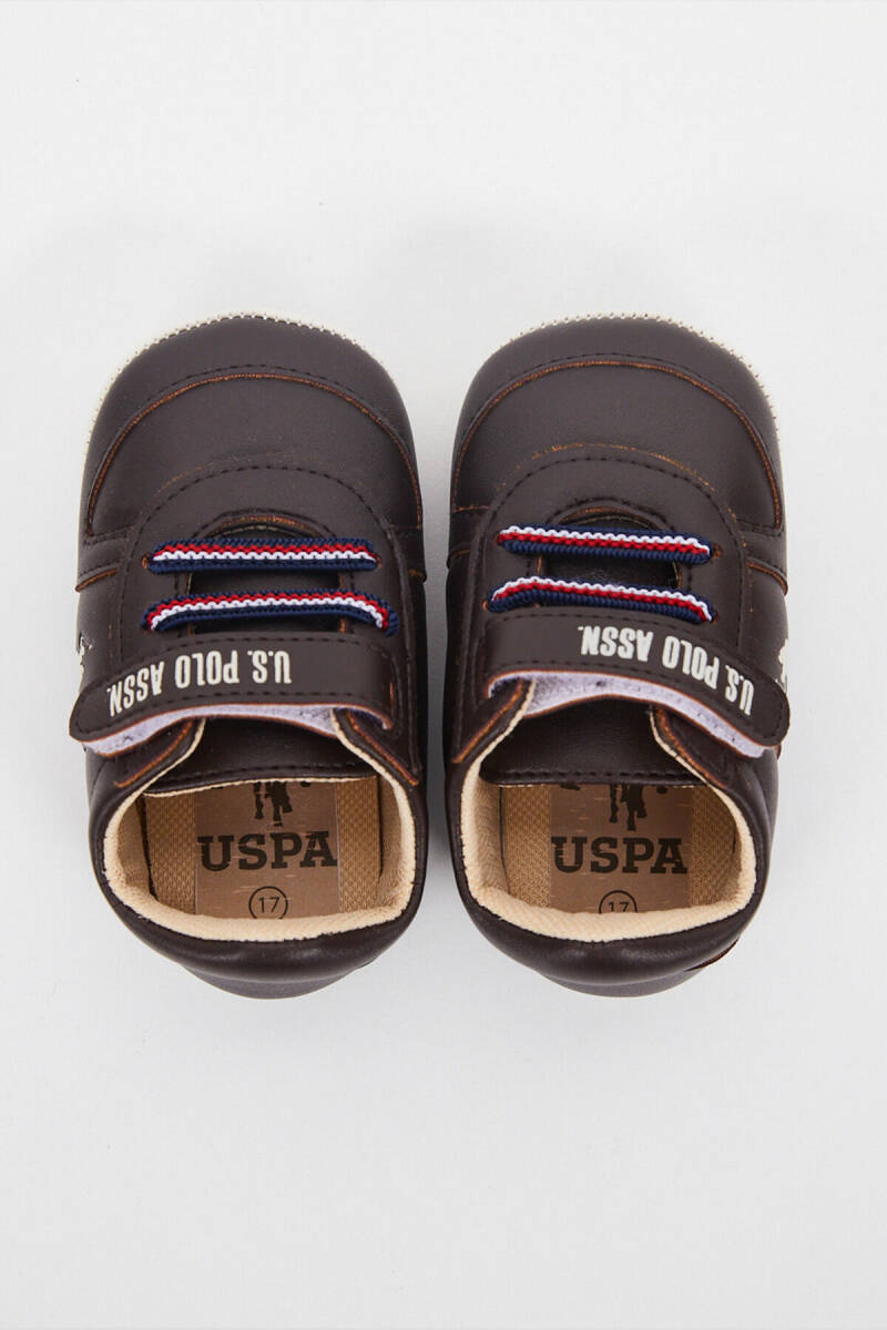 U.S. Polo Assn. Erkek Bebek Pamuklu Pigment Baskılı Yazlık Regular Fit Kahverengi Ayakkabı USB1310-B-V3 - 5