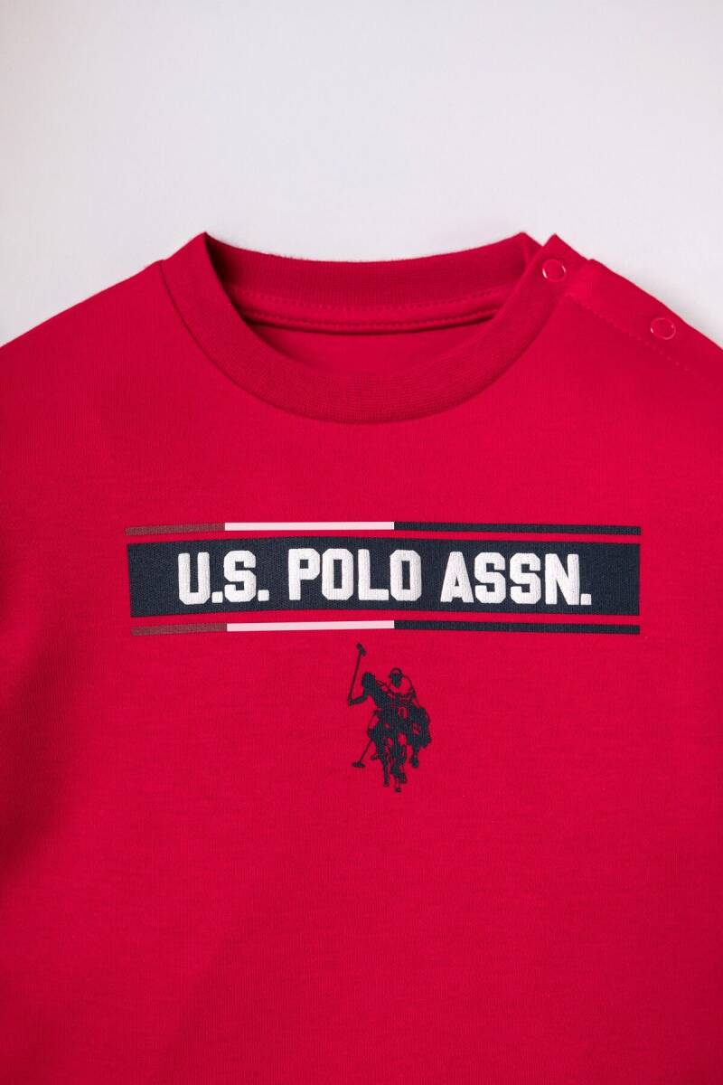 U.S. Polo Assn. Erkek Bebek Pamuklu Kapüşonlu Lacivert Hırkalı Takım USB3161-C-V1 - 6