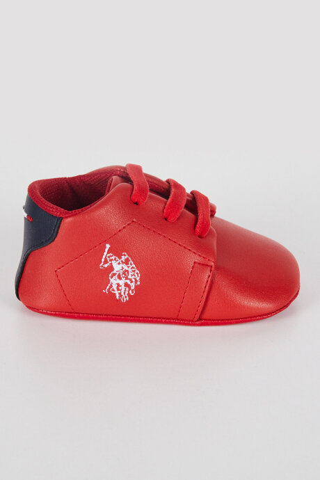 U.S. Polo Assn. Erkek Bebek Pamuklu Pigment Baskılı Yazlık Regular Fit Kırmızı Ayakkabı USB1308-B-V4 (1)