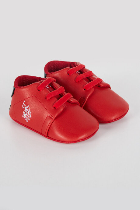 U.S. Polo Assn. Erkek Bebek Pamuklu Pigment Baskılı Yazlık Regular Fit Kırmızı Ayakkabı USB1308-B-V4 - 3