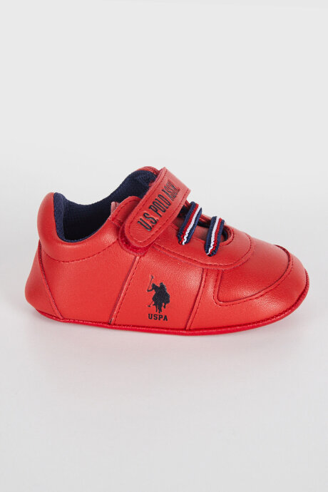 U.S. Polo Assn. Erkek Bebek Pamuklu Pigment Baskılı Yazlık Regular Fit Kırmızı Ayakkabı USB1310-B-V1 (1)