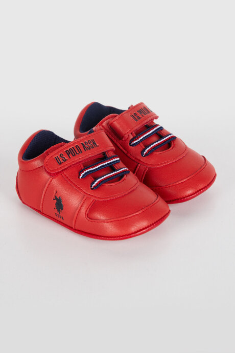 U.S. Polo Assn. Erkek Bebek Pamuklu Pigment Baskılı Yazlık Regular Fit Kırmızı Ayakkabı USB1310-B-V1 - 3
