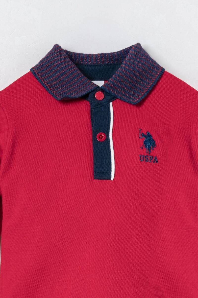 U.S. Polo Assn. Erkek Bebek %100 Pamuk Kırmızı Uzun Kol Pijama Takım USB3195-C-V2 - 2
