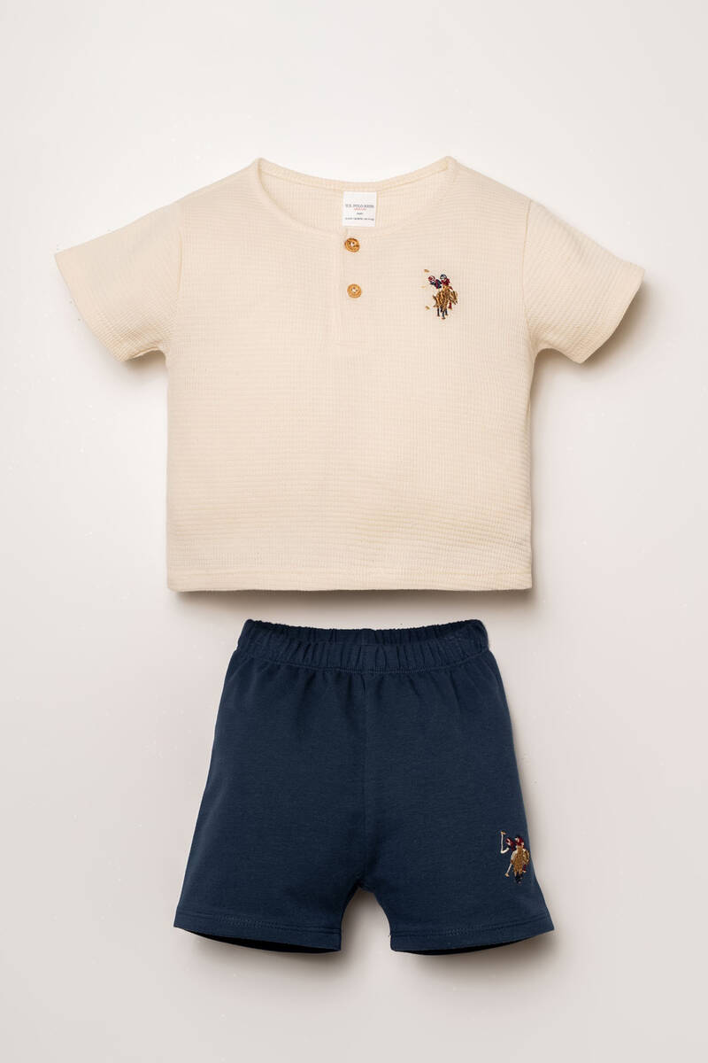 U.S. Polo Assn. Erkek Bebek Krem Şort Takım