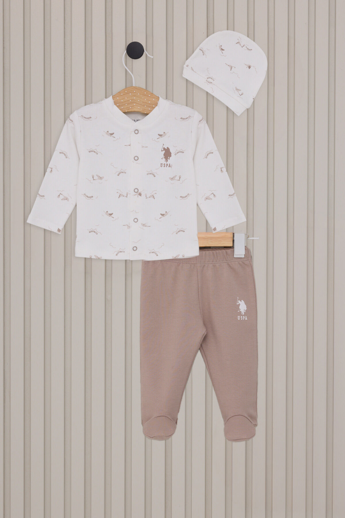 U.S. Polo Assn Erkek Bebek Krem Takım