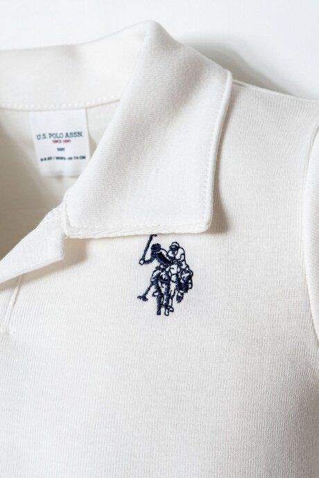 U.S. Polo Assn. Erkek Bebek %100 Pamuk Polo Yaka Nakışlı Yazlık Regular Fit Lacivert Bebek Takımı USB2884-C-V1 (1)