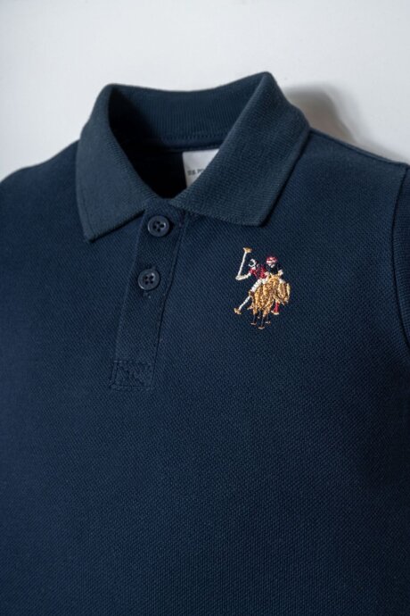 U.S. Polo Assn. Erkek Bebek Polo Yaka Nakışlı Yazlık Regular Fit Lacivert Bebek Takımı USB2885-C-V2 (1)