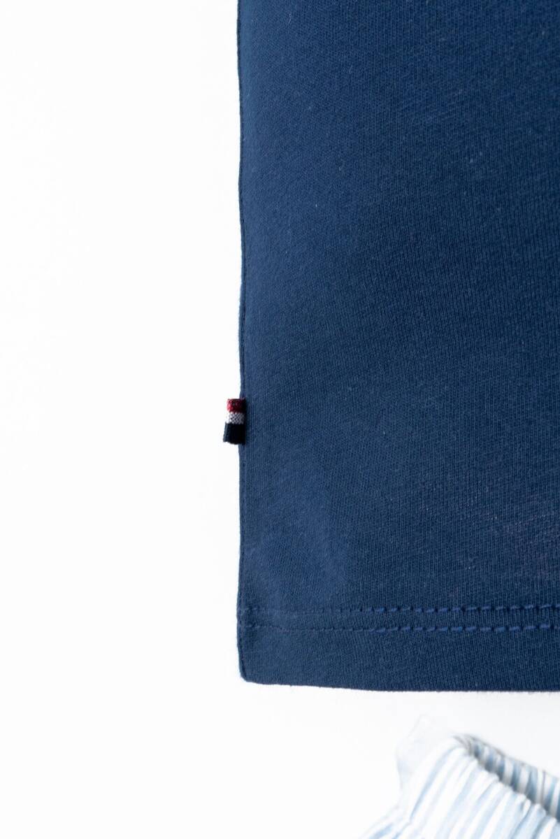 U.S. Polo Assn. Erkek Bebek %100 Pamuk Bisiklet Yaka Nakışlı Yazlık Regular Fit Lacivert Bebek Takımı USB2897-C-V1 - 5