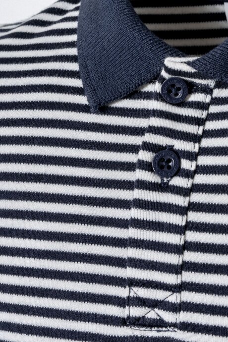 U.S. Polo Assn. Erkek Bebek %100 Pamuk Polo Yaka Nakışlı Yazlık Regular Fit Lacivert Bebek Takımı USB2907-C-V1 - 5