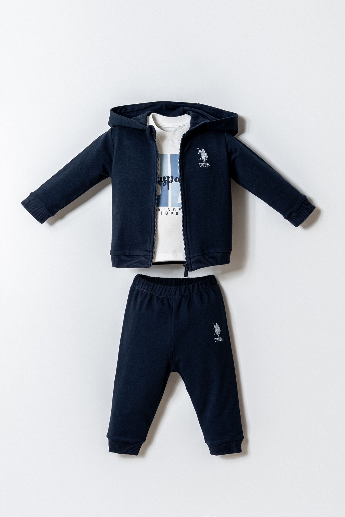 U.S. Polo Assn. Erkek Bebek Lacivert 3'Lü Takım