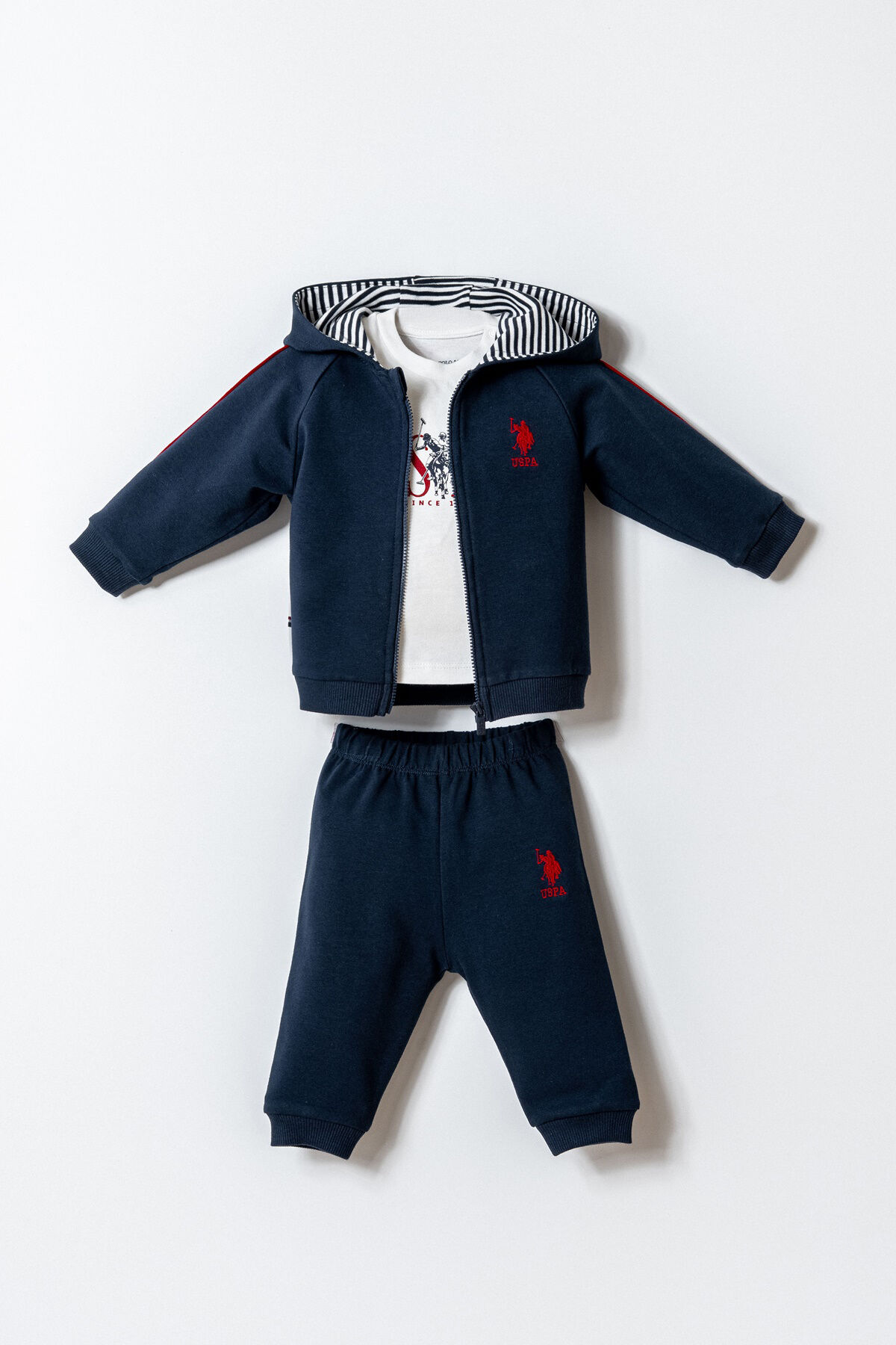 U.S. Polo Assn. Erkek Bebek Lacivert 3'Lü Takım