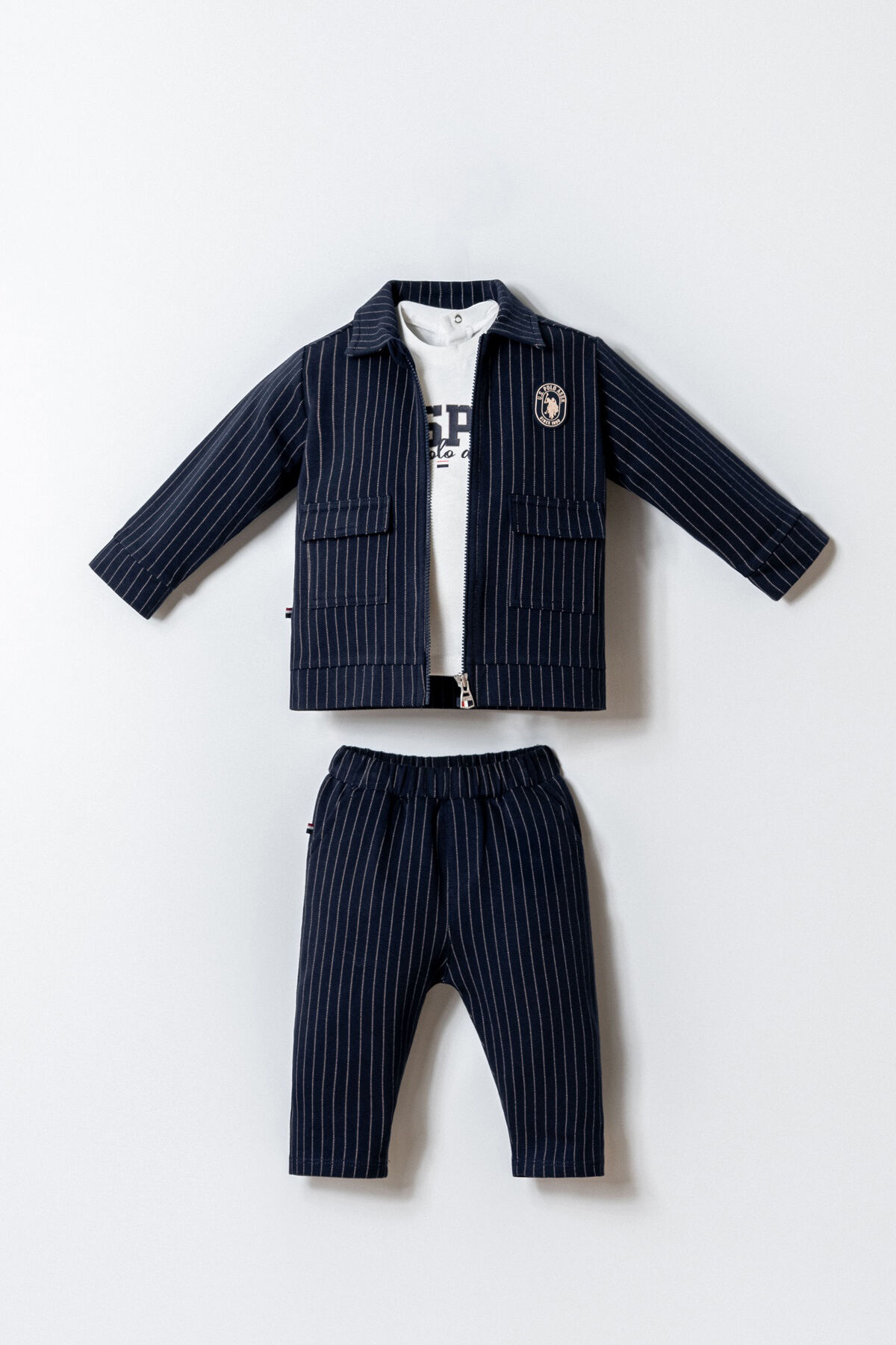 U.S. Polo Assn. Erkek Bebek Lacivert 3'Lü Takım