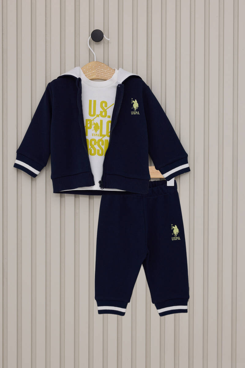 U.S. Polo Assn. Erkek Bebek Lacivert 3'lü Takım