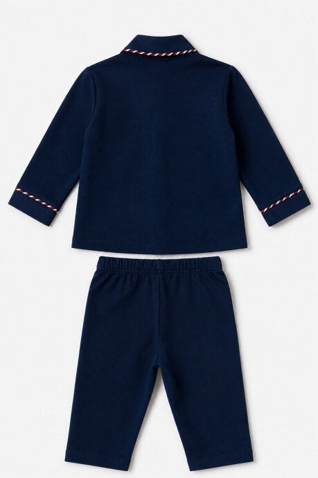 U.S. Polo Assn. Erkek Bebek %100 Pamuk Lacivert Gömlek Pijama Takımı USB3198-C-V1 - 3