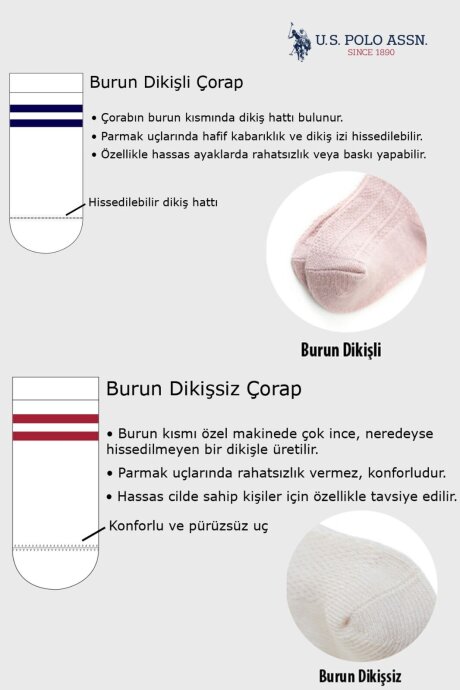 U.S. Polo Assn. Erkek Bebek Baskısız Yaz/Kış Regular Fit Çok Renkli Çorap USB2201-C-V1 (1)
