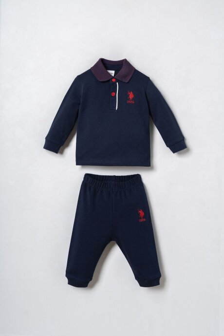 U.S. Polo Assn. Erkek Bebek %100 Pamuk Lacivert Uzun Kol Pijama Takım USB3195-C-V1 