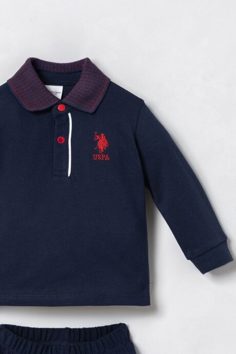 U.S. Polo Assn. Erkek Bebek %100 Pamuk Lacivert Uzun Kol Pijama Takım USB3195-C-V1 - 2