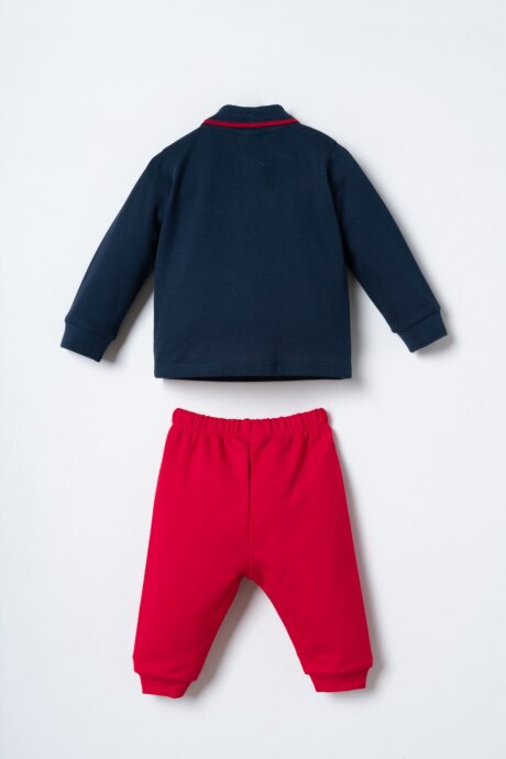 U.S. Polo Assn. Erkek Bebek %100 Pamuk Lacivert Uzun Kol Pijama Takım USB3196-C-V2 - 4