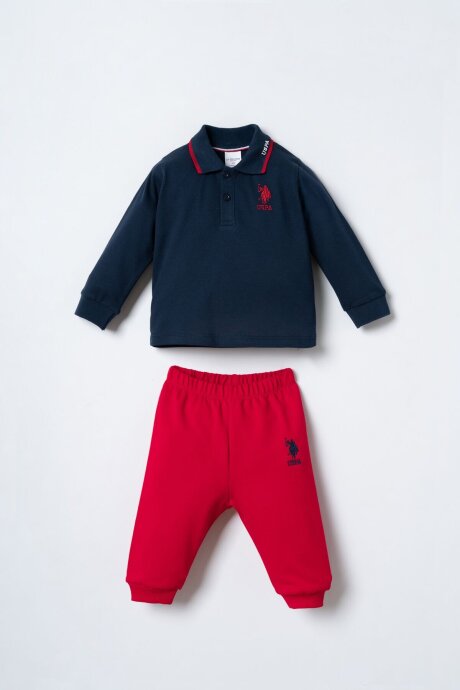U.S. Polo Assn. Erkek Bebek %100 Pamuk Lacivert Uzun Kol Pijama Takım USB3196-C-V2