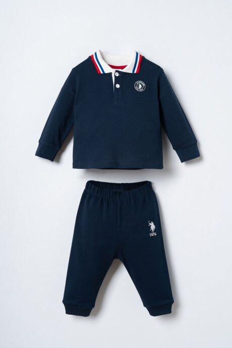 U.S. Polo Assn. Erkek Bebek %100 Pamuk Lacivert Uzun Kol Pijama Takım USB3197-C-V1 