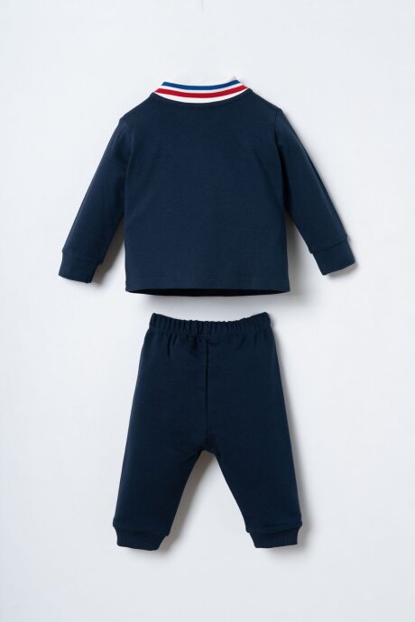 U.S. Polo Assn. Erkek Bebek %100 Pamuk Lacivert Uzun Kol Pijama Takım USB3197-C-V1 - 4