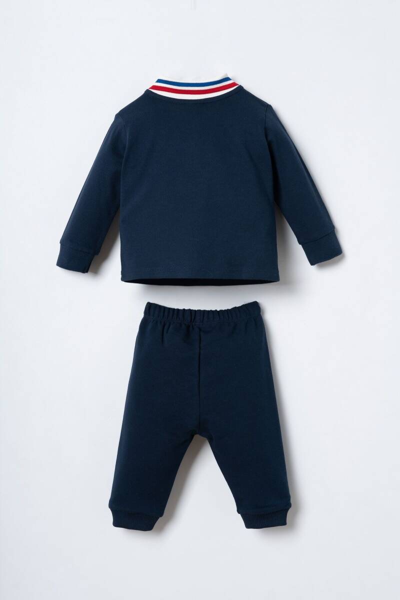 U.S. Polo Assn. Erkek Bebek %100 Pamuk Lacivert Uzun Kol Pijama Takım USB3197-C-V1 - 4