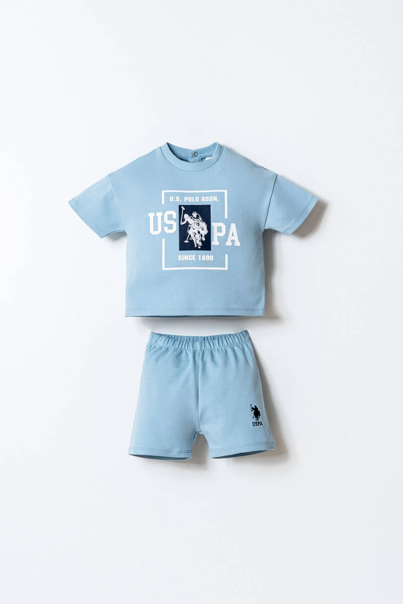U.S. Polo Assn. Erkek Bebek Mavi Şort Takım