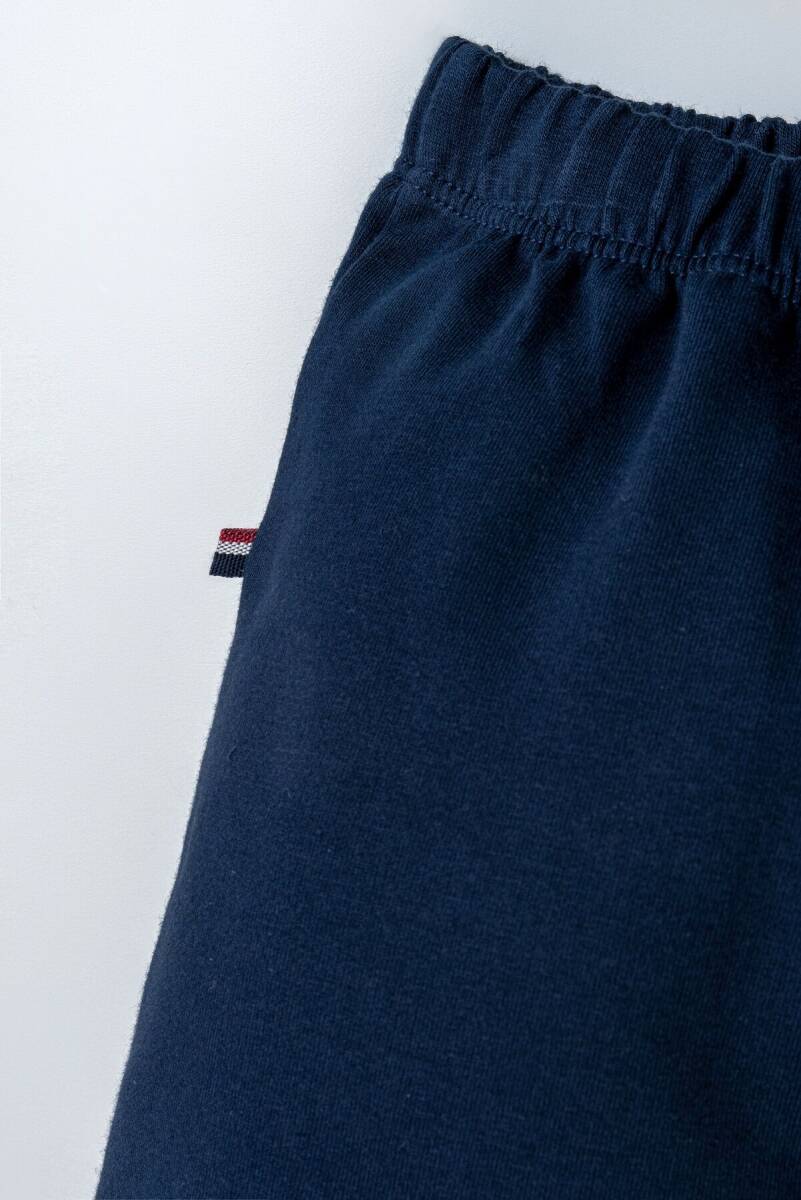 U.S. Polo Assn. Erkek Bebek %100 Pamuk Polo Yaka Nakışlı Yazlık Regular Fit Mavi Bebek Takımı USB2885-C-V4 - 5