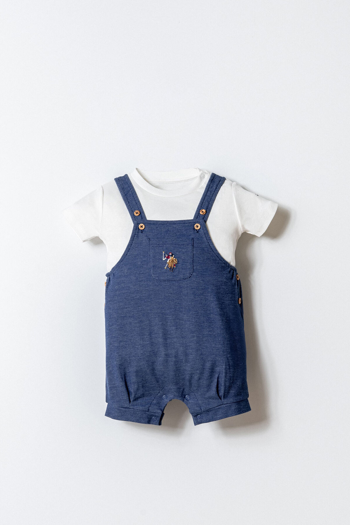 U.S. Polo Assn. Erkek Bebek Mavi Şort Takım