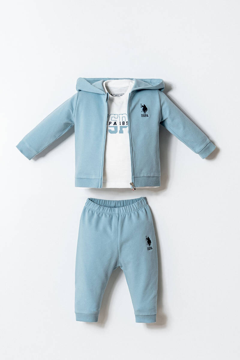 U.S. Polo Assn. Erkek Bebek Mavi 3'Lü Takım