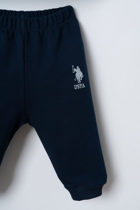 U.S. Polo Assn. Erkek Bebek %100 Pamuk Mavi Uzun Kol Pijama Takım USB3196-C-V1 - 3
