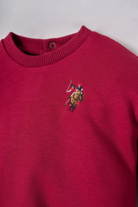 U.S. Polo Assn. Erkek Bebek Nakışlı Bordo Uzun Kol Pijama Takım USB3170-C-V1 - 2