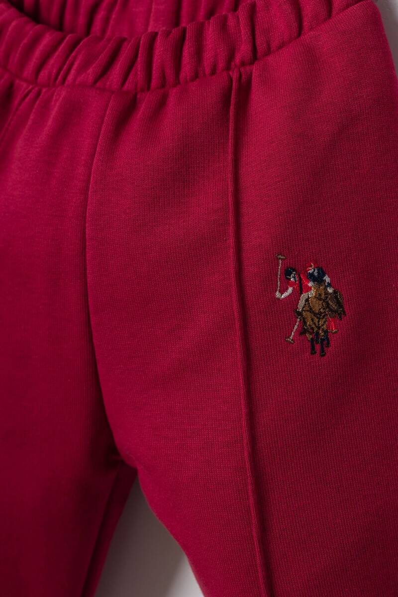 U.S. Polo Assn. Erkek Bebek Nakışlı Bordo Uzun Kol Pijama Takım USB3170-C-V1 - 3