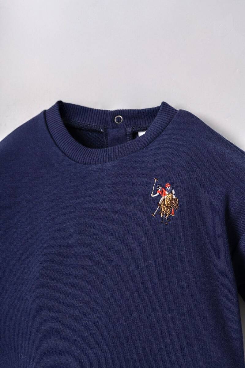 U.S. Polo Assn. Erkek Bebek Nakışlı Lacivert Uzun Kol Pijama Takım USB3170-C-V4 - 2