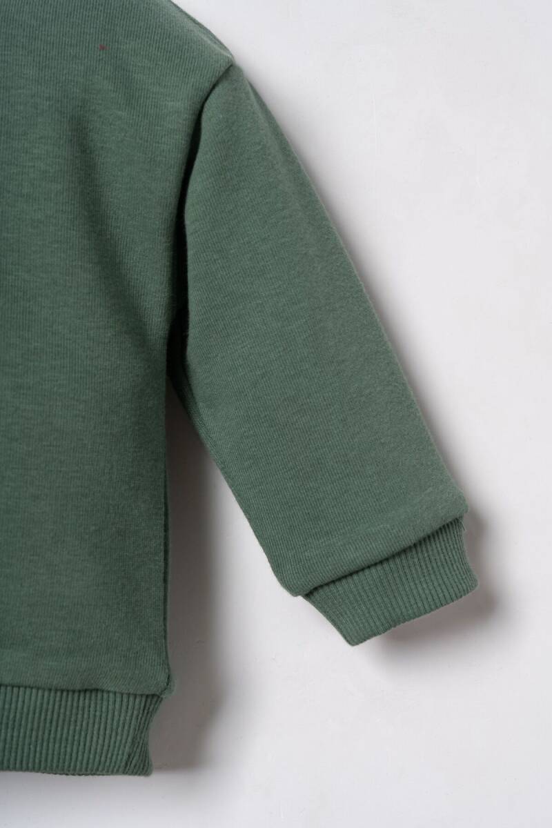 U.S. Polo Assn. Erkek Bebek Nakışlı Yeşil Uzun Kol Pijama Takım USB3170-C-V3 - 6