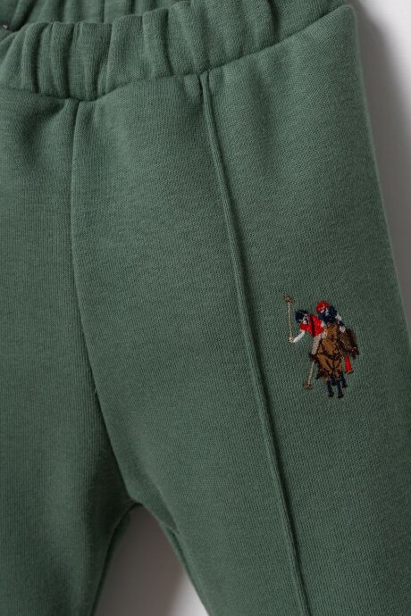 U.S. Polo Assn. Erkek Bebek Nakışlı Yeşil Uzun Kol Pijama Takım USB3170-C-V3 - 3