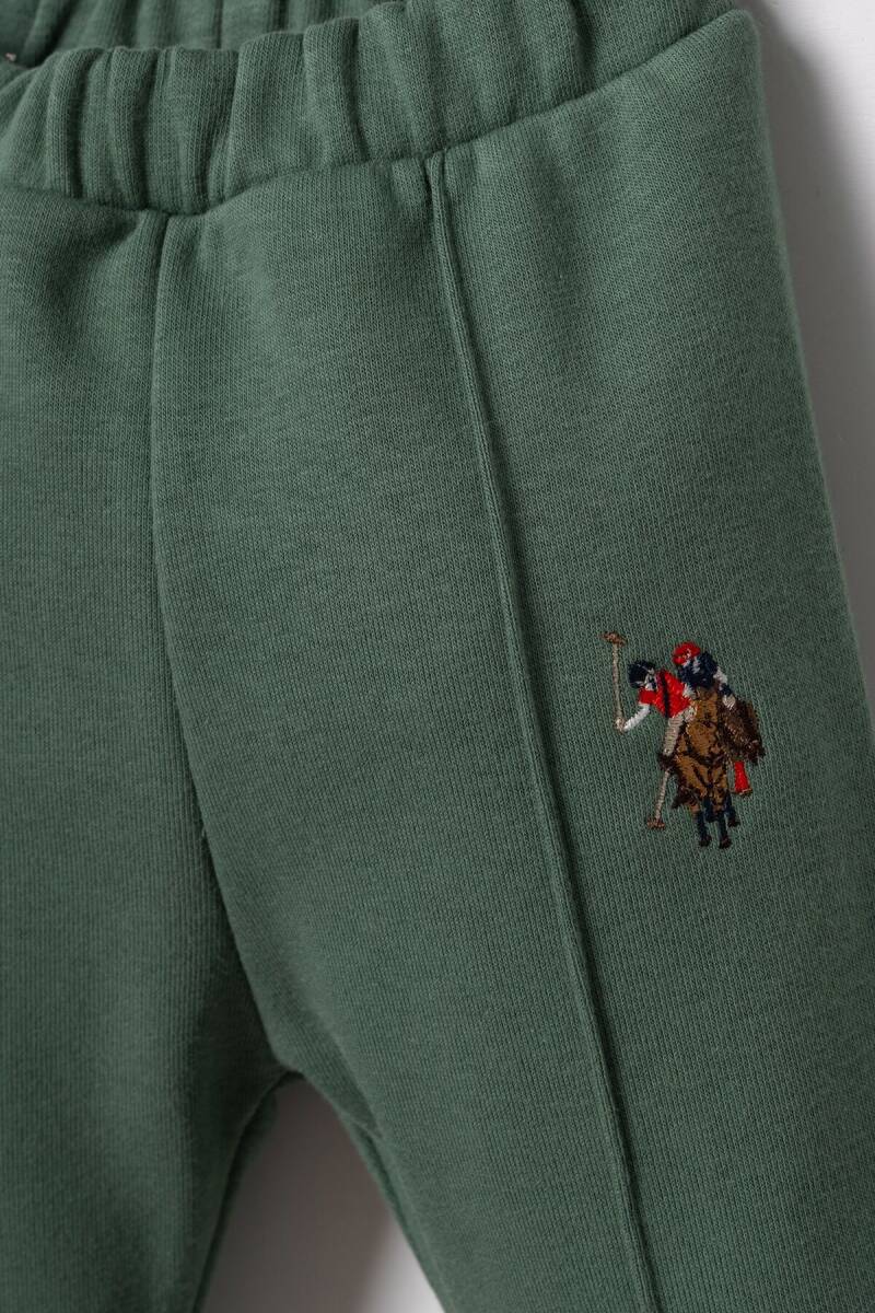 U.S. Polo Assn. Erkek Bebek Nakışlı Yeşil Uzun Kol Pijama Takım USB3170-C-V3 - 3