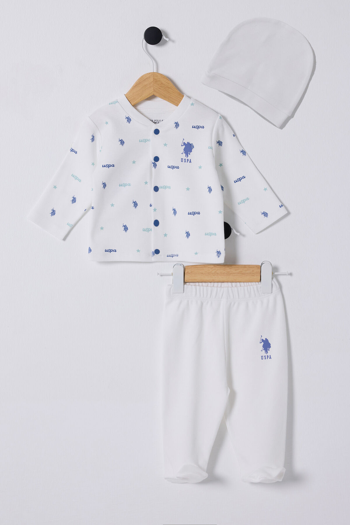 U.S. Polo Assn Erkek Bebek Beyaz Takım