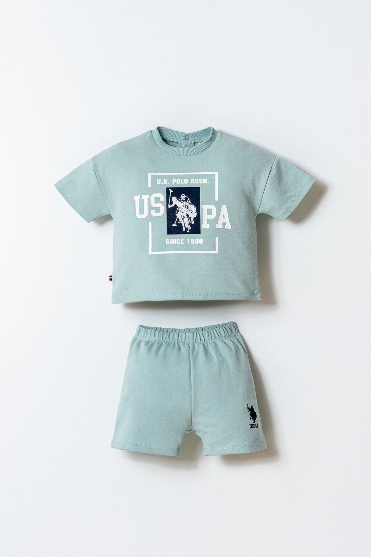 U.S. Polo Assn. Erkek Bebek Yeşil Şort Takım