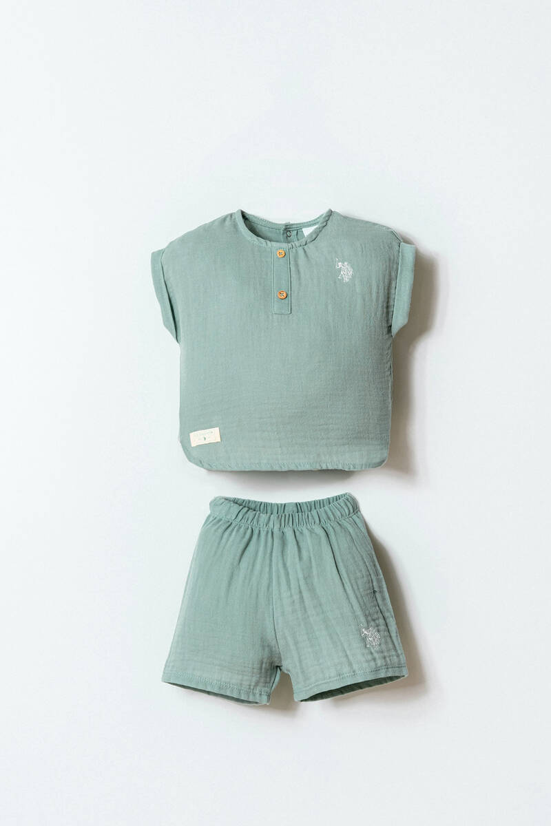 U.S. Polo Assn. Erkek Bebek Yeşil Şort Takım