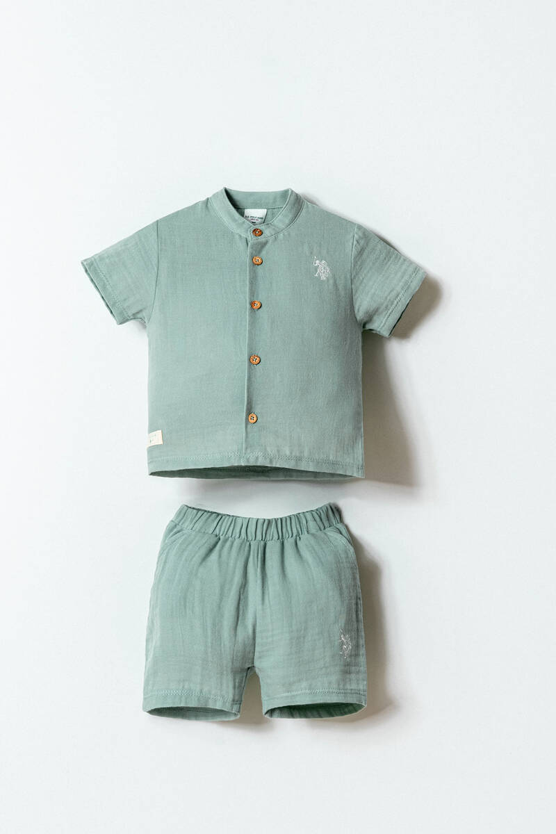 U.S. Polo Assn. Erkek Bebek Yeşil Şort Takım