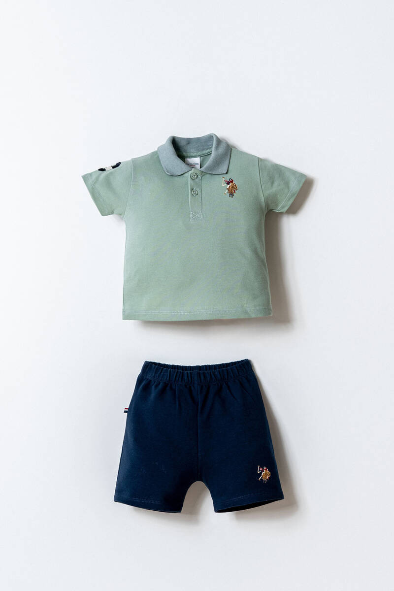 U.S. Polo Assn. Erkek Bebek Yeşil Şort Takım