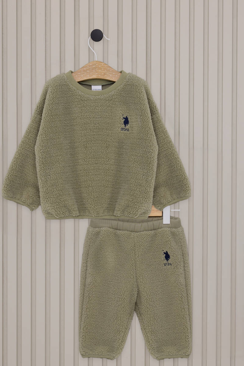U.S. Polo Assn. Erkek Bebek Haki 2'li Bebek Takım