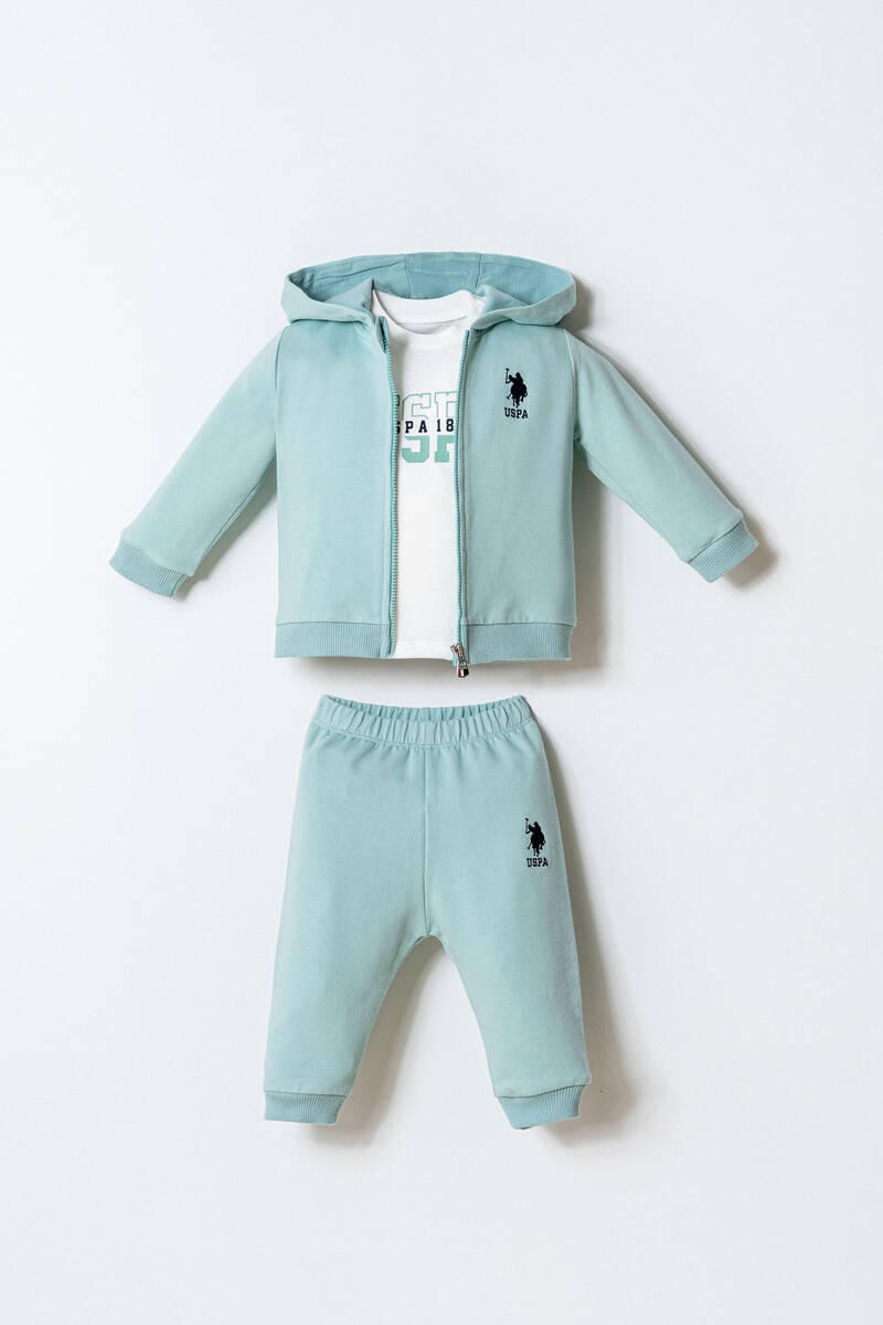 U.S. Polo Assn. Erkek Bebek Yeşil 3'Lü Takım