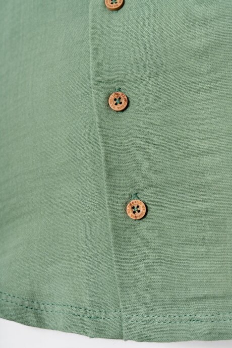 U.S. Polo Assn. Erkek Bebek %100 Pamuk Gömlek Yaka Nakışlı Yazlık Regular Fit Yeşil Pijama Takımı USB2947-C-V2 - 3