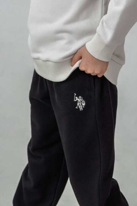U.S. Polo Assn. Erkek Çocuk Baskılı Beyaz Uzun Kol Eşofman Takımı US2613-C-V2 - 5