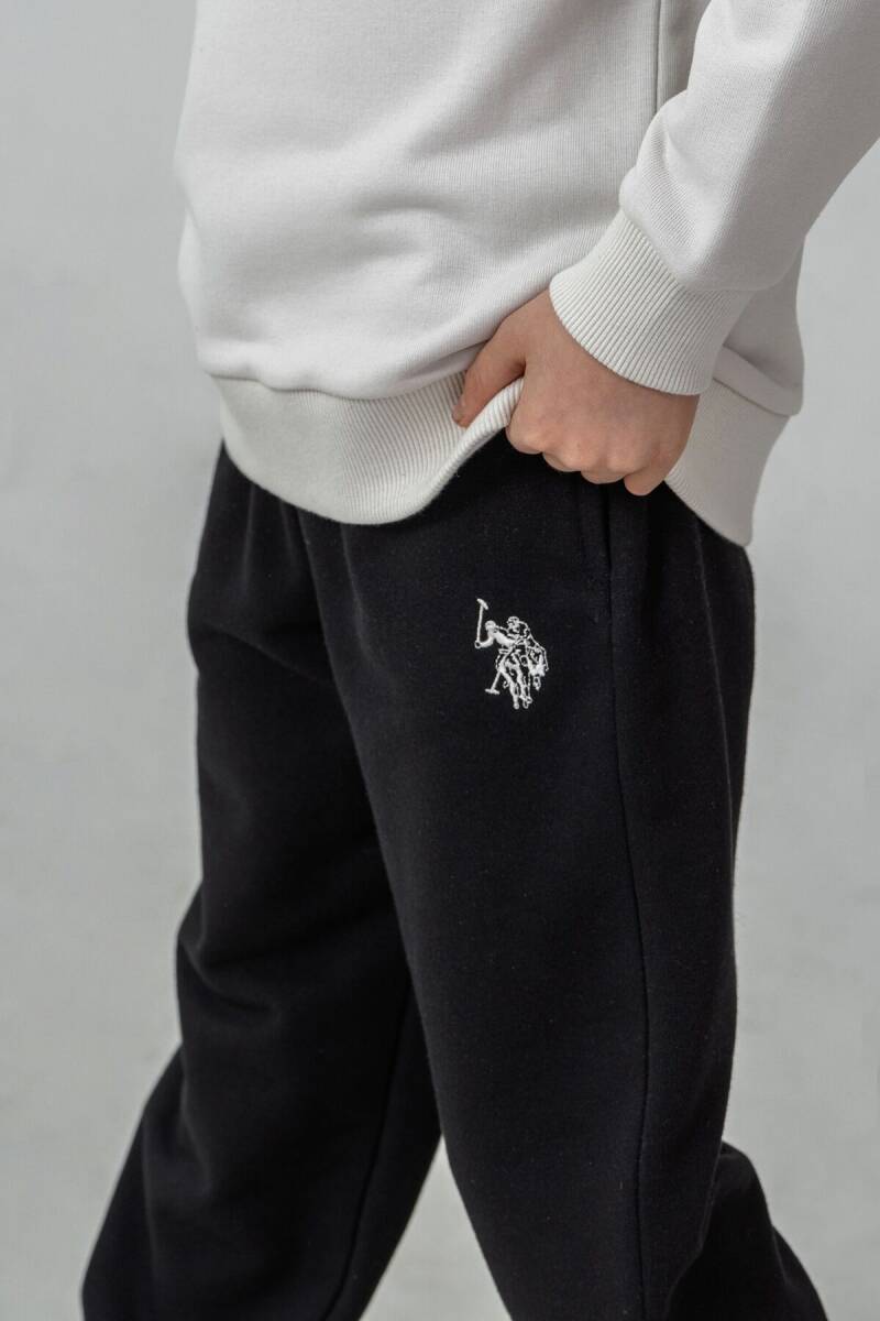 U.S. Polo Assn. Erkek Çocuk Baskılı Beyaz Uzun Kol Eşofman Takımı US2613-C-V2 - 5