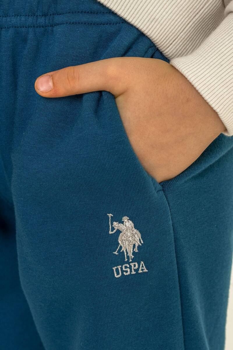 U.S. Polo Assn. Erkek Çocuk Baskılı Beyaz Uzun Kol Eşofman Takımı US2618-C-V3 - 5